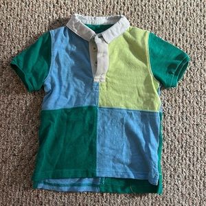 Boden kids patchwork polo